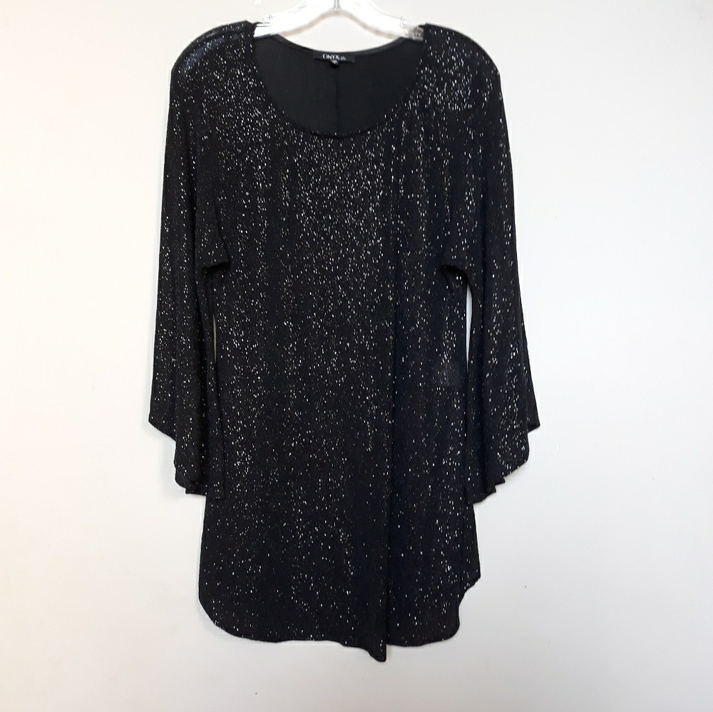 Onyx Nite | Metallic Evening Cocktail Dress M